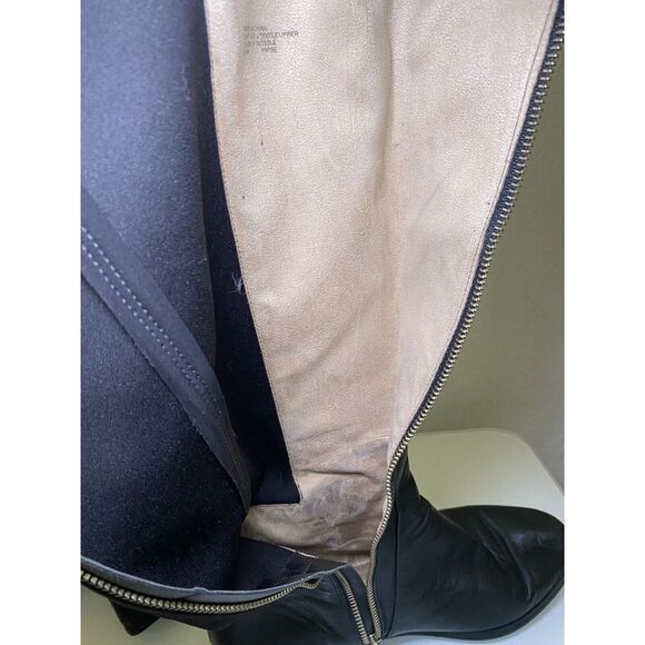 Michael Kors Women Hamilton Stretch Black Leather Equestrian Riding Boots sz 8.5 - Picture 15 of 16